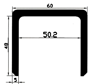 TU1 - G631 - rubber profiles - U shape profiles TU1 - G631 - rubber profiles - U shape profiles