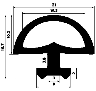 RT - G648 - silicone profiles - Sliding door – finger-guard profiles RT - G648 - silicone profiles - Sliding door – finger-guard profiles