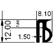 TU1 - G650 - rubber profiles - U shape profiles TU1 - G650 - rubber profiles - U shape profiles
