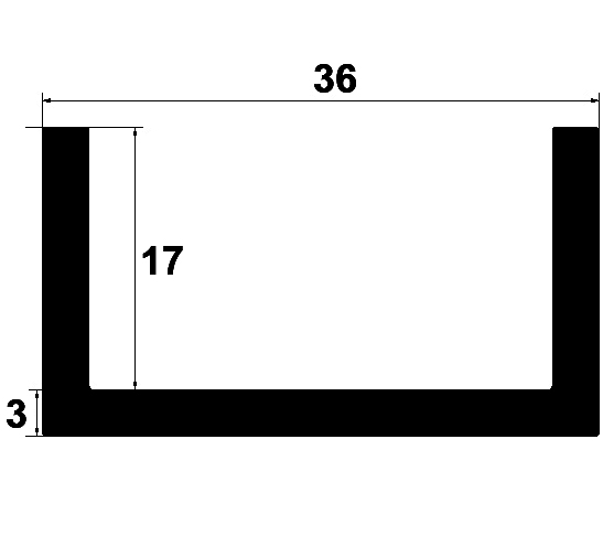 TU1 - G658 - rubber profiles - U shape profiles TU1 - G658 - rubber profiles - U shape profiles