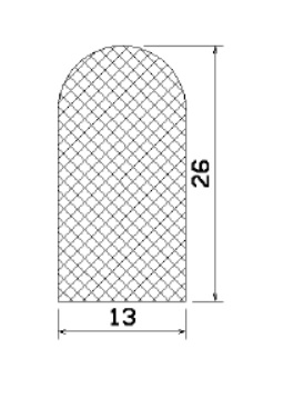 MZS 25213 - EPDM rubber profiles - Semi-circle, D-profiles MZS 25213 - EPDM rubber profiles - Semi-circle, D-profiles