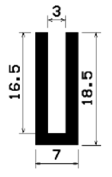 - TU1- 0320 1B= 50 m - rubber profiles - U shape profiles - TU1- 0320 1B= 50 m - rubber profiles - U shape profiles