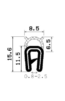 SD-0648 - with coextruded metal insert - Edge protection profiles SD-0648 - with coextruded metal insert - Edge protection profiles