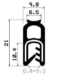 SD-0075 - with coextruded metal insert - Edge protection profiles SD-0075 - with coextruded metal insert - Edge protection profiles