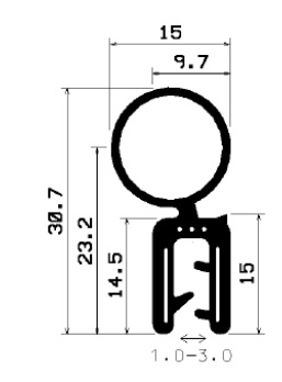 SD-0085 - with coextruded metal insert - Edge protection profiles SD-0085 - with coextruded metal insert - Edge protection profiles