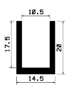 - TU1- 1000 1B= 50 m - rubber profiles - U shape profiles - TU1- 1000 1B= 50 m - rubber profiles - U shape profiles