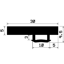 AU 1690 1B= 200 m - EPDM profiles - Spacer and bumper profiles AU 1690 1B= 200 m - EPDM profiles - Spacer and bumper profiles