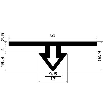 AU 1938 1B= 200 m - EPDM profiles - Spacer and bumper profiles AU 1938 1B= 200 m - EPDM profiles - Spacer and bumper profiles
