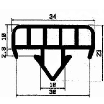 AU 2482 1B= 500 m - EPDM profiles - Spacer and bumper profiles AU 2482 1B= 500 m - EPDM profiles - Spacer and bumper profiles