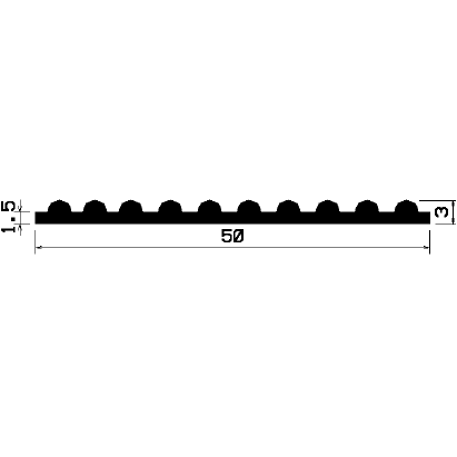 F - 1287 1B= 50 m - EPDM profiles - Layer and insulator profiles F - 1287 1B= 50 m - EPDM profiles - Layer and insulator profiles