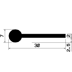 FN 1097 - EPDM profiles - Flag or 'P' profiles FN 1097 - EPDM profiles - Flag or 'P' profiles