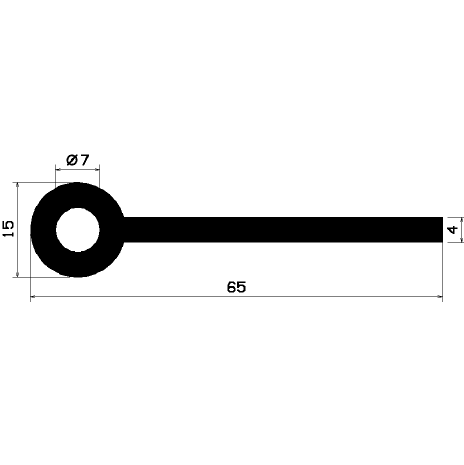 FN 1129 - EPDM profiles - Flag or 'P' profiles FN 1129 - EPDM profiles - Flag or 'P' profiles