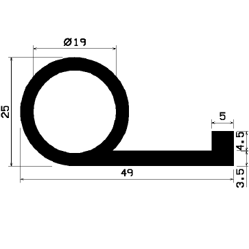FN 1151 - EPDM profiles - Flag or 'P' profiles FN 1151 - EPDM profiles - Flag or 'P' profiles