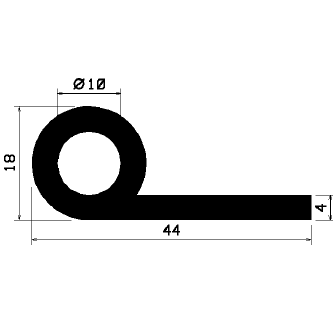 FN 1168 - EPDM profiles - Flag or 'P' profiles FN 1168 - EPDM profiles - Flag or 'P' profiles