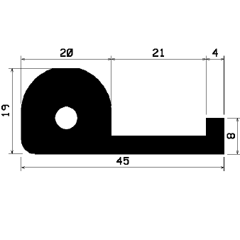 FN 1468 - EPDM profiles - Flag or 'P' profiles FN 1468 - EPDM profiles - Flag or 'P' profiles