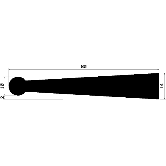 FN 1534 - EPDM profiles - Flag or 'P' profiles FN 1534 - EPDM profiles - Flag or 'P' profiles