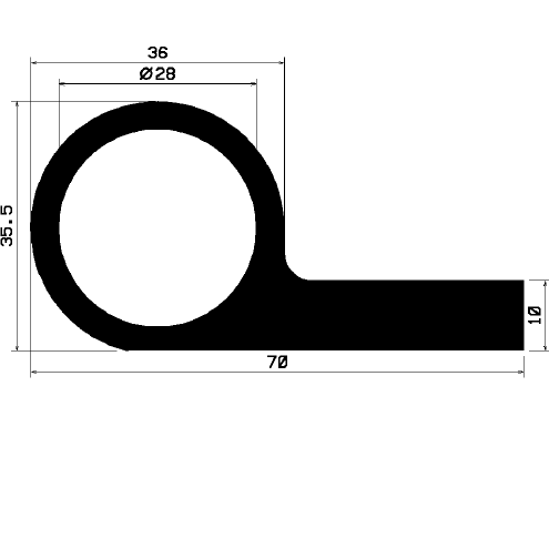FN 1615 - silicone profiles - Flag or 'P' profiles FN 1615 - silicone profiles - Flag or 'P' profiles