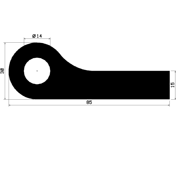 FN 1869 - EPDM profiles - Flag or 'P' profiles FN 1869 - EPDM profiles - Flag or 'P' profiles