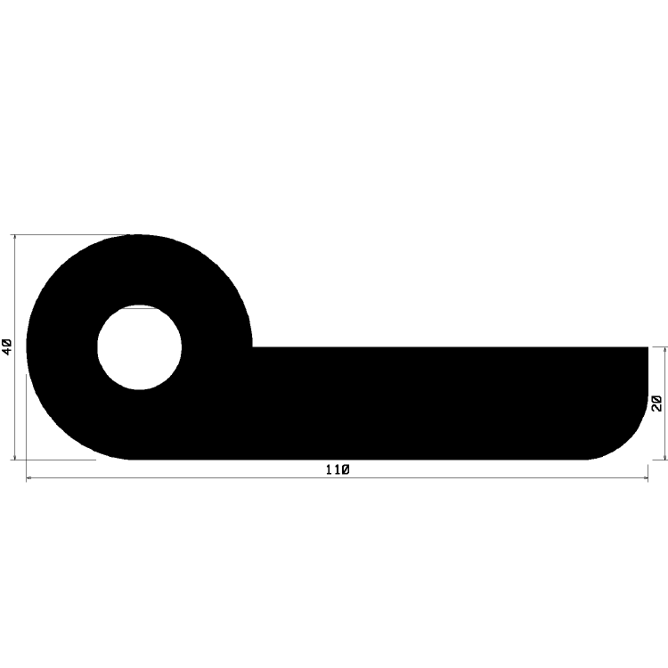 FN 1892 - EPDM profiles - Flag or 'P' profiles FN 1892 - EPDM profiles - Flag or 'P' profiles