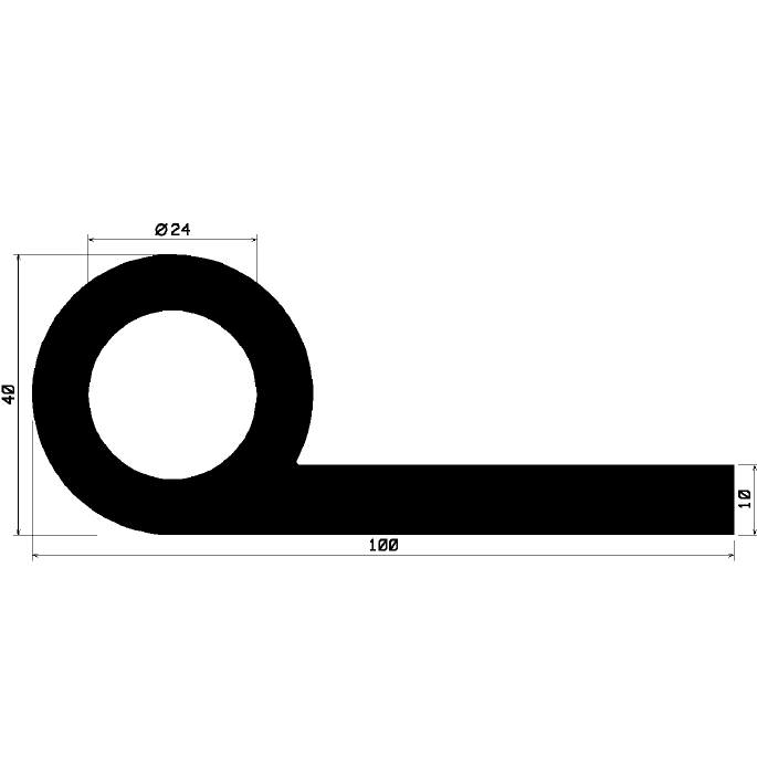 FN 1918 - rubber profiles - under 100 m - Flag or 'P' profiles FN 1918 - rubber profiles - under 100 m - Flag or 'P' profiles
