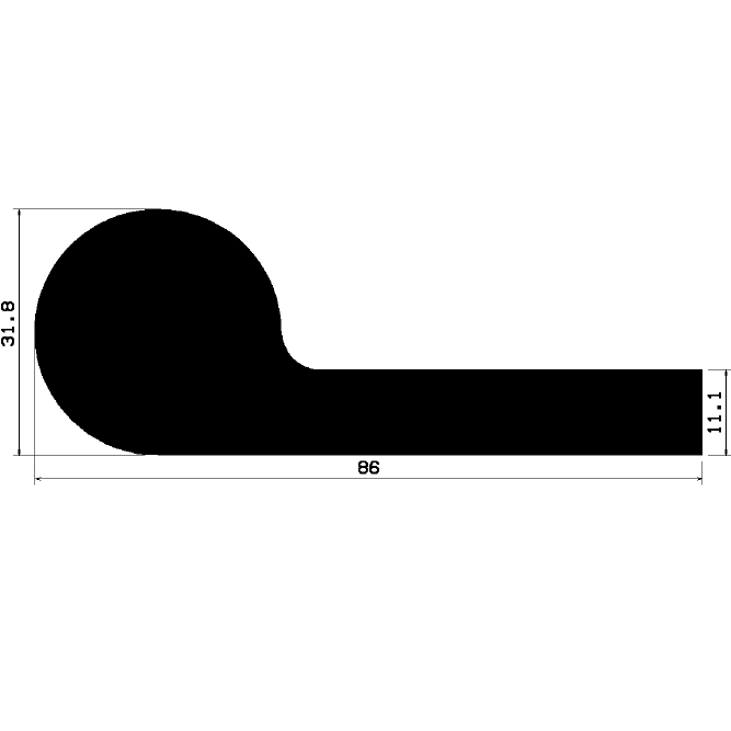 FN 2165 - EPDM profiles - Flag or 'P' profiles FN 2165 - EPDM profiles - Flag or 'P' profiles