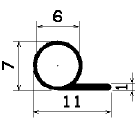 FN 2206 - silicone profiles - Flag or 'P' profiles FN 2206 - silicone profiles - Flag or 'P' profiles