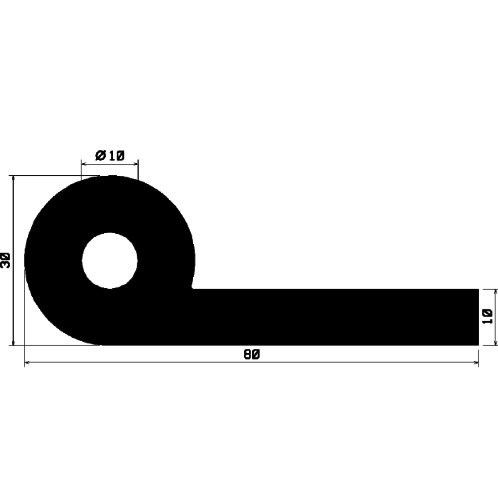 FN 2253 - EPDM profiles - Flag or 'P' profiles FN 2253 - EPDM profiles - Flag or 'P' profiles