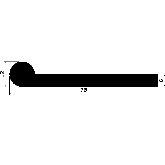 FN 2255 - EPDM profiles - Flag or 'P' profiles FN 2255 - EPDM profiles - Flag or 'P' profiles