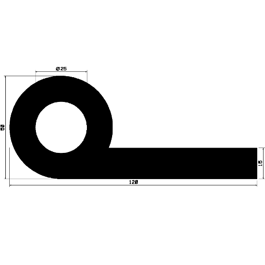 FN 2295 - EPDM profiles - Flag or 'P' profiles FN 2295 - EPDM profiles - Flag or 'P' profiles