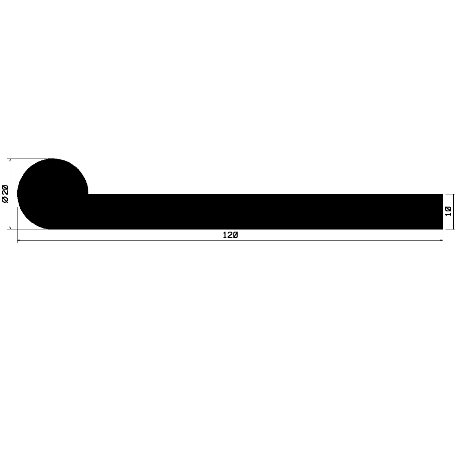 FN 2334 - EPDM profiles - Flag or 'P' profiles FN 2334 - EPDM profiles - Flag or 'P' profiles