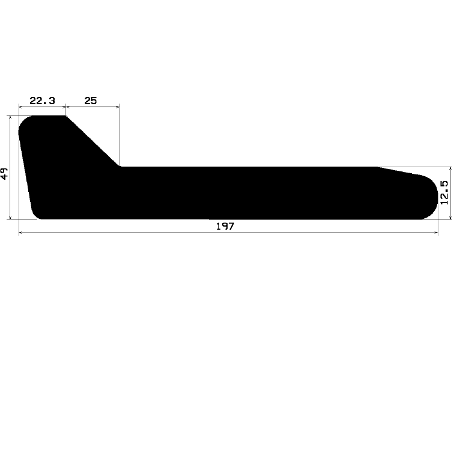 FN 2364 - EPDM profiles - Flag or 'P' profiles FN 2364 - EPDM profiles - Flag or 'P' profiles