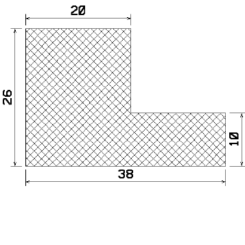 MZS - 25332 1B=26 m - sponge rubber profiles - Angle shape profiles MZS - 25332 1B=26 m - sponge rubber profiles - Angle shape profiles
