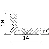 MZS 25586 - sponge rubber profiles - Angle shape profiles MZS 25586 - sponge rubber profiles - Angle shape profiles