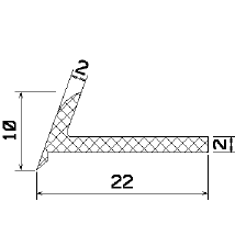 MZS 25802 - sponge rubber profiles - Angle shape profiles MZS 25802 - sponge rubber profiles - Angle shape profiles