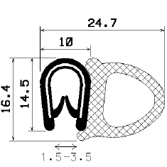 SD-0051 - with coextruded metal insert - Edge protection profiles SD-0051 - with coextruded metal insert - Edge protection profiles