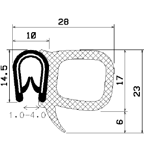 SD-0078 - with coextruded metal insert - Edge protection profiles SD-0078 - with coextruded metal insert - Edge protection profiles