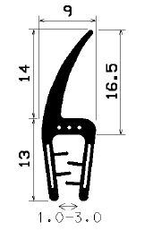 SD-0083 - with coextruded metal insert - Edge protection profiles SD-0083 - with coextruded metal insert - Edge protection profiles