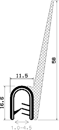 SD-0700 - with coextruded metal insert - Edge protection profiles SD-0700 - with coextruded metal insert - Edge protection profiles