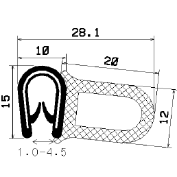 SD-0999 - with coextruded metal insert - Edge protection profiles SD-0999 - with coextruded metal insert - Edge protection profiles