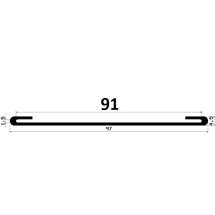 SE 0403 97×4,5 mm - Clip profiles SE 0403 97×4,5 mm - Clip profiles
