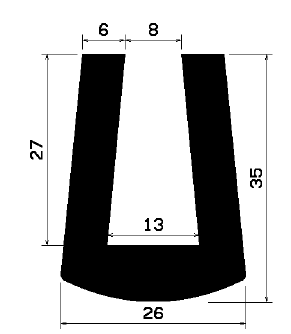 TU1- 1202 - rubber profiles - U shape profiles TU1- 1202 - rubber profiles - U shape profiles